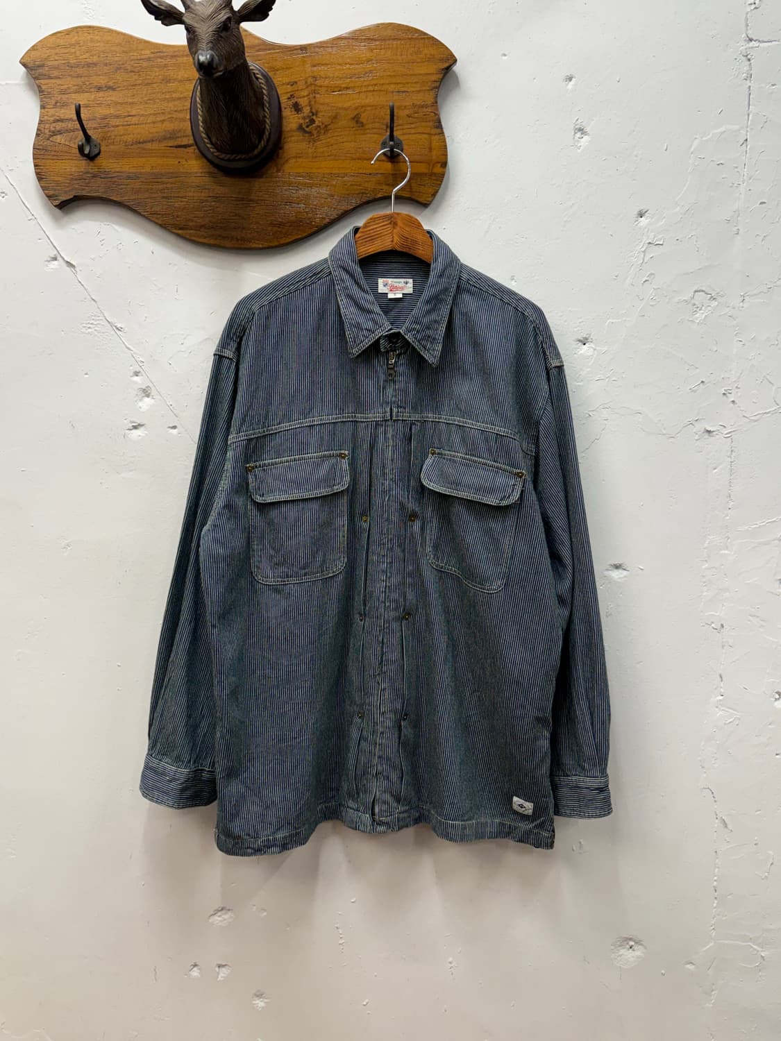 Vintage Patina Hickory Stripe Zip-Up  상품이미지1