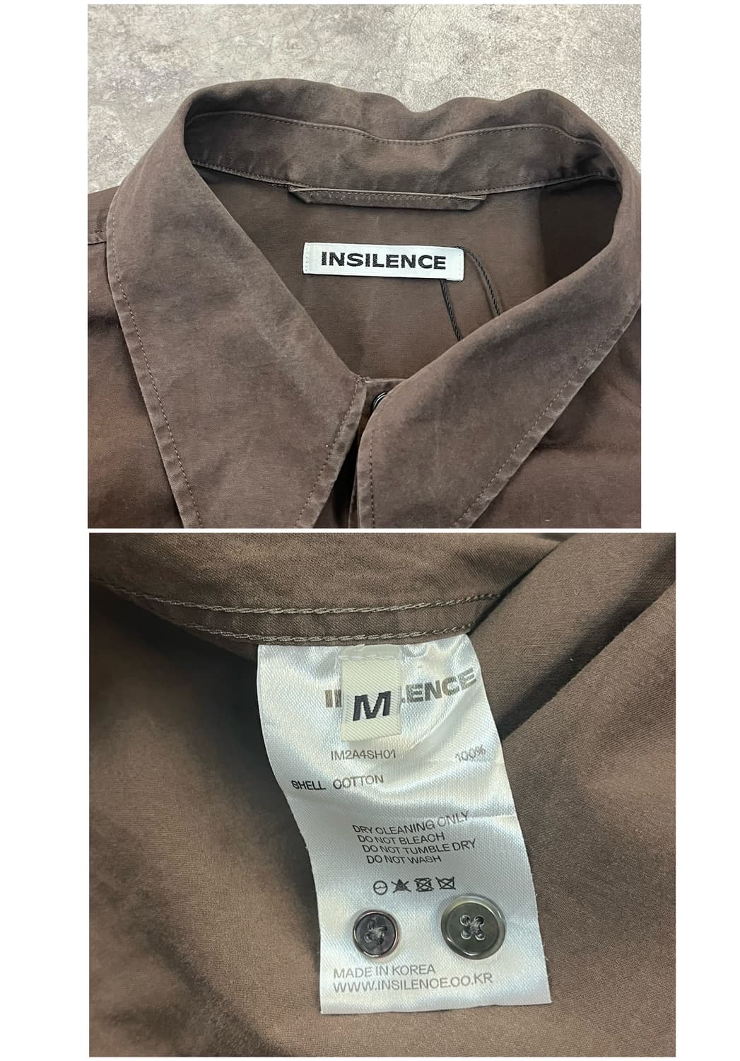 인사일런스 셔츠 브라운 M #csz2050 상품이미지3