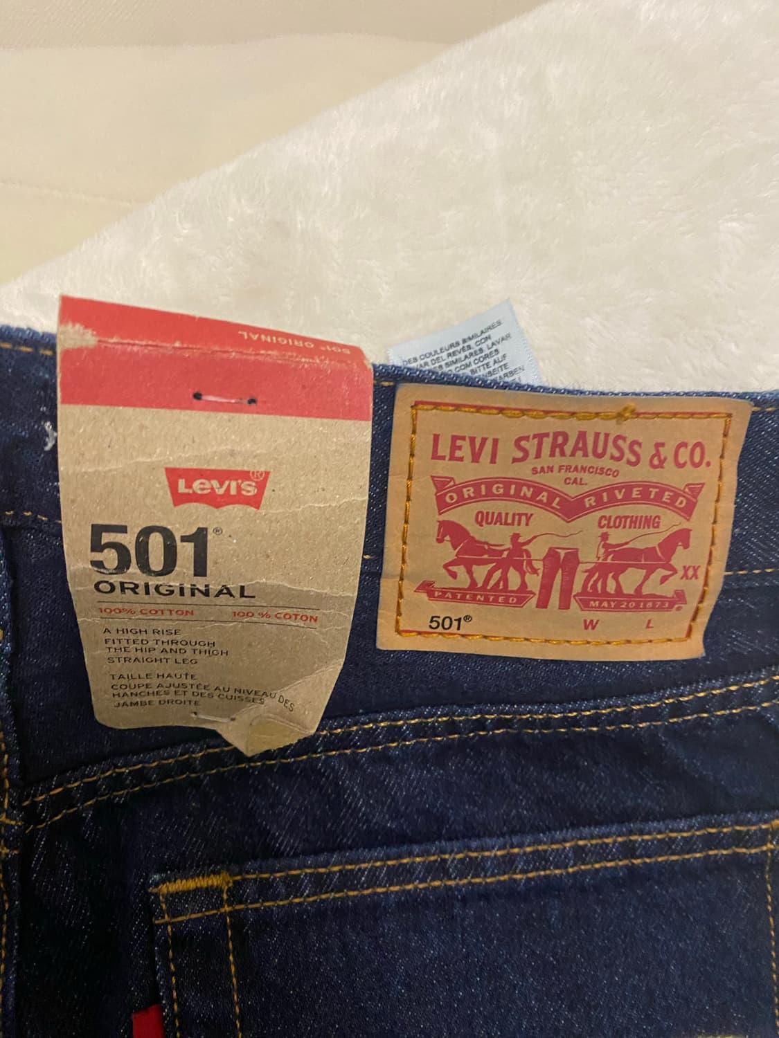 새상품) 리바이스 501 오리지널 진청 27 x30 상품이미지1