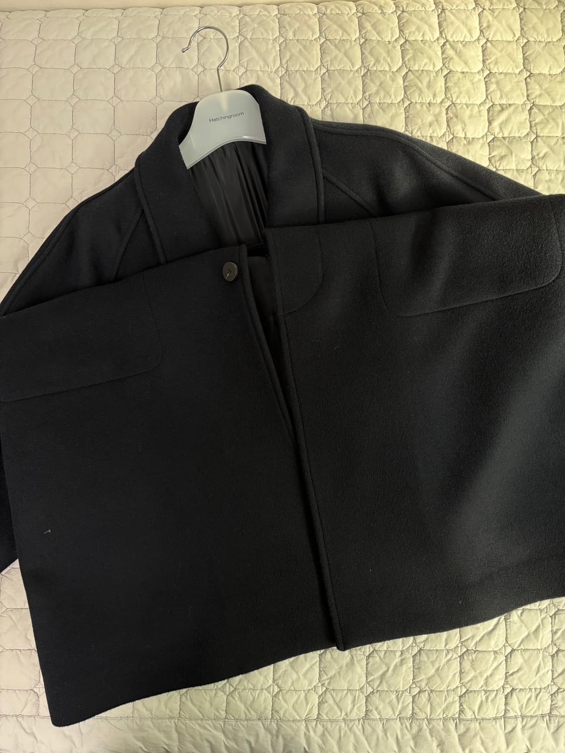 [4] 해칭룸 래글런(레글런) 슬리브 코트 네이비 상품이미지3