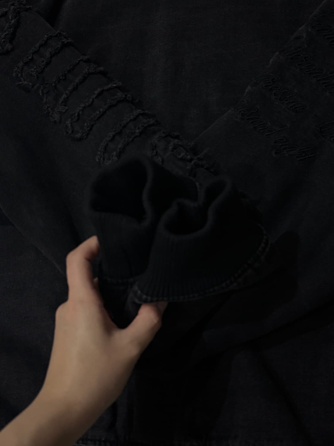 이스트쿤스트 데님 바시티 자켓 블랙 S 상품이미지7