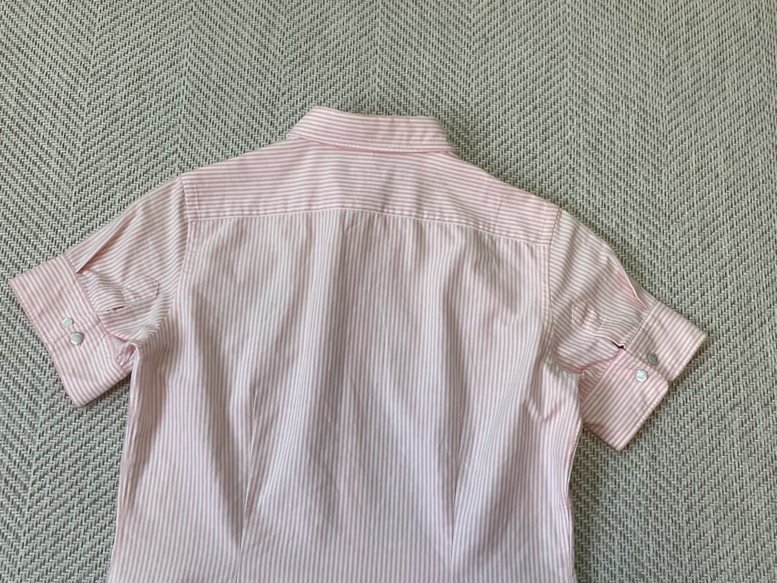 폴로랄프로렌 핑크 스트라이프 체크 반팔셔츠  상품이미지8