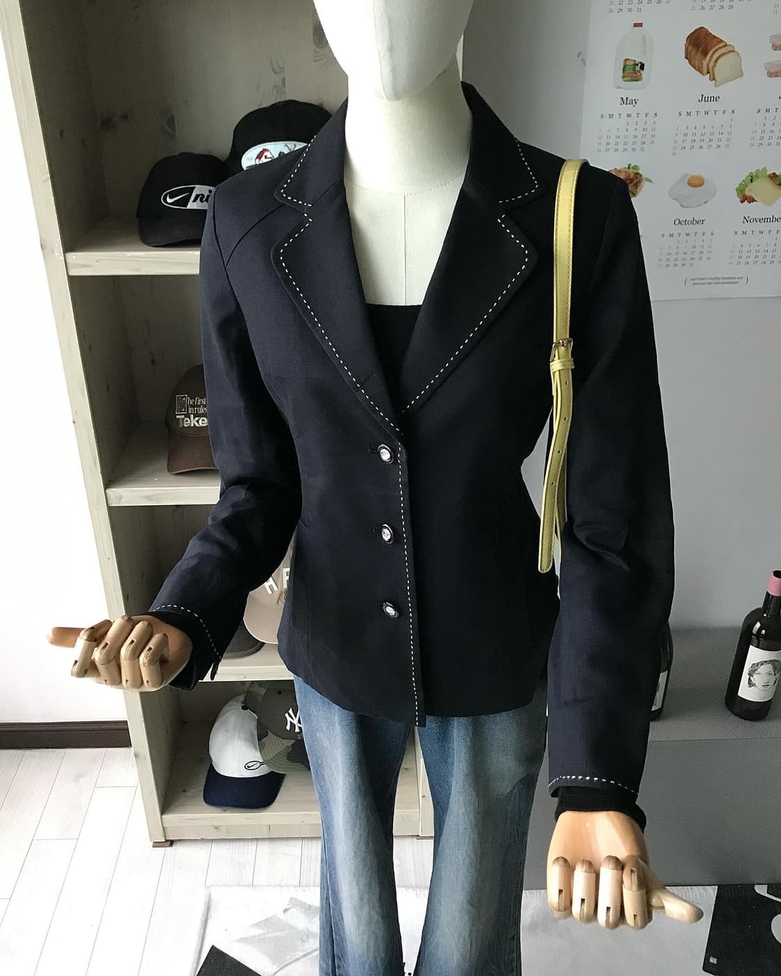 꾸레쥬 스티치 리넨 자켓 상품이미지1