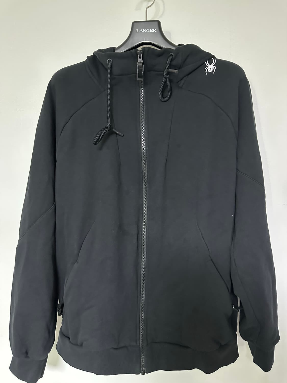 스파이더 후드 집업 블랙 색상 XL 상품이미지1