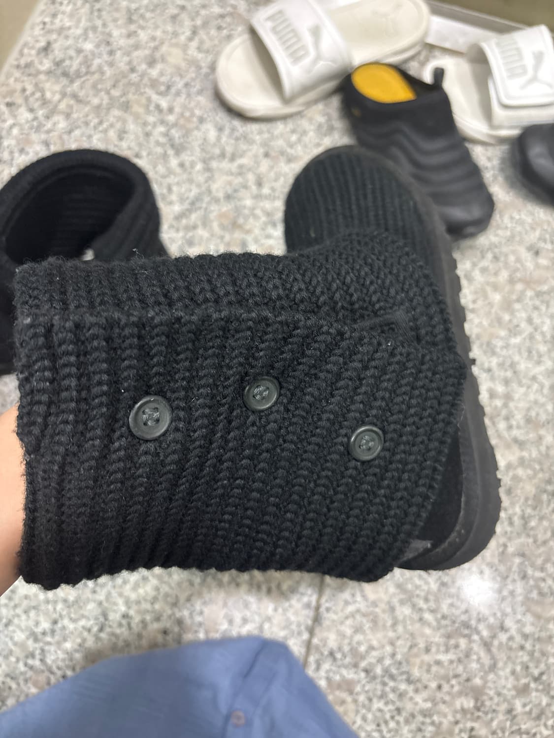 ugg 블랙 니트 카디 부츠 상품이미지4