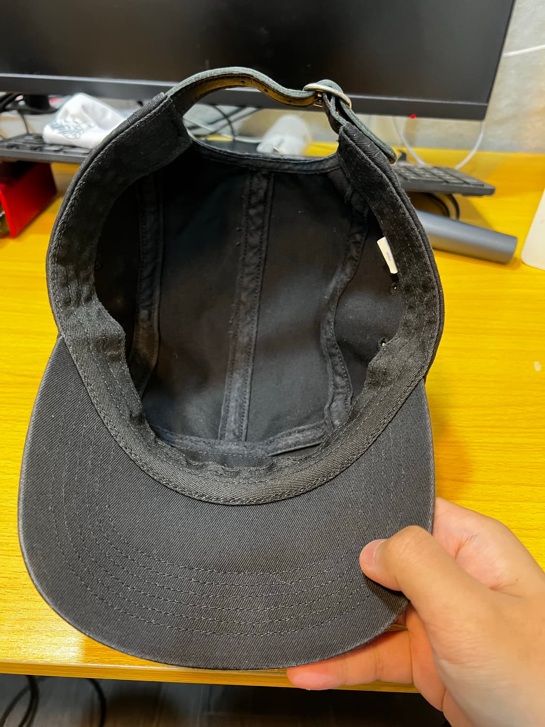 슈프림 워시드 치노 트윌 캠프캡 블랙 판매 상품이미지7