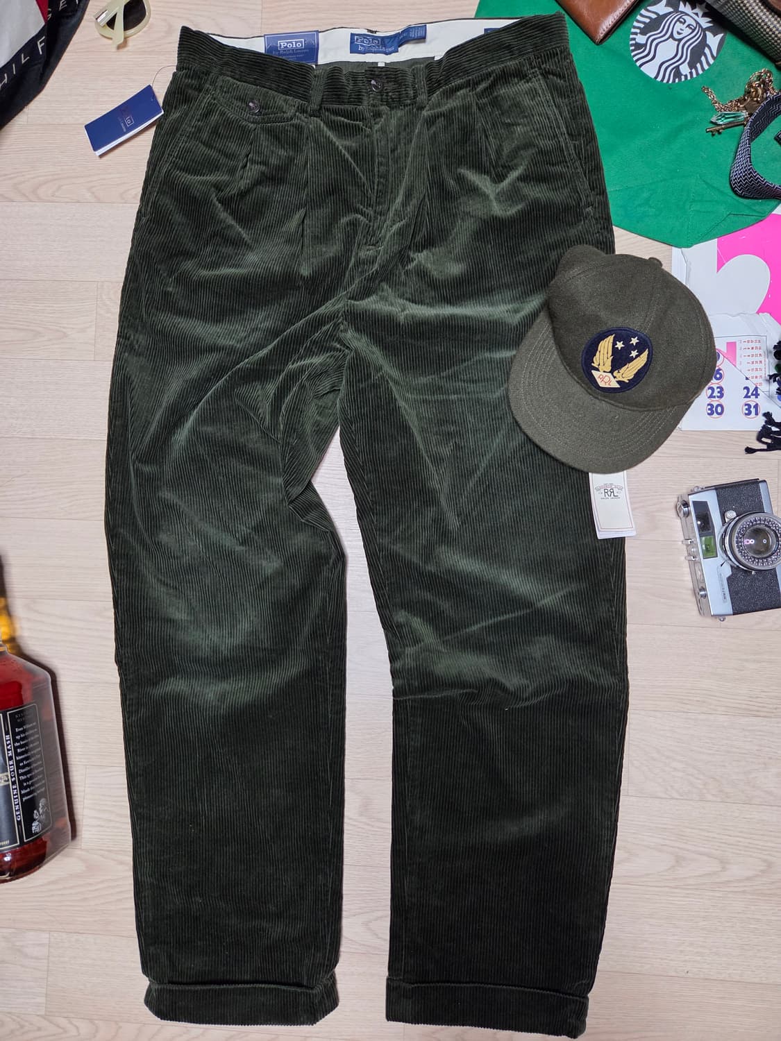 (새상품)POLO RALPH LAUREN 카키 그린 팬츠 면바지 슬랙스 상품이미지5