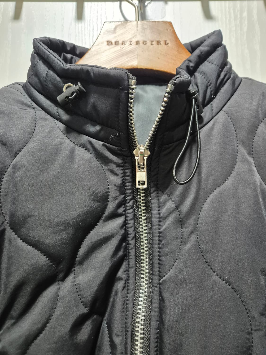 빈티지 블랙 퀼팅 조끼 패딩 상품이미지4