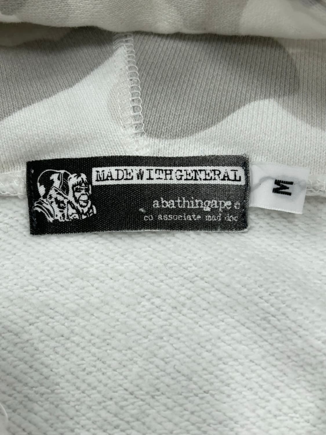 Bape white camo hoodie M 상품이미지4