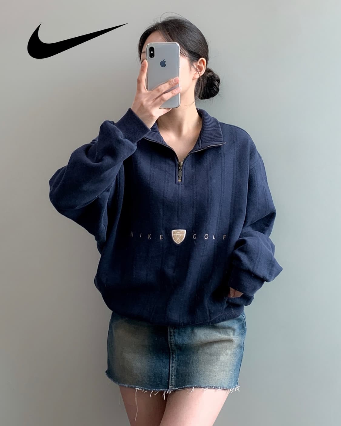 나이키 골프 반집업 맨투맨 상품이미지2