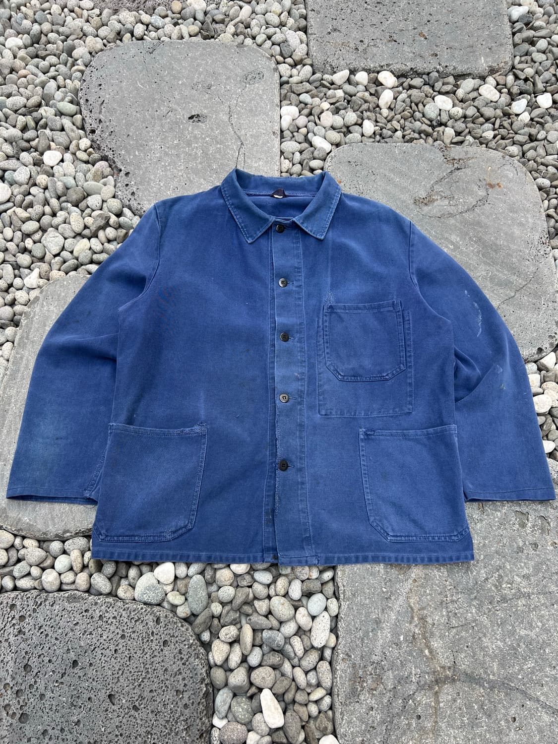 OLD VINTAGE FADED WASHING 빈티지몰스킨프렌치워크자켓 상품이미지1