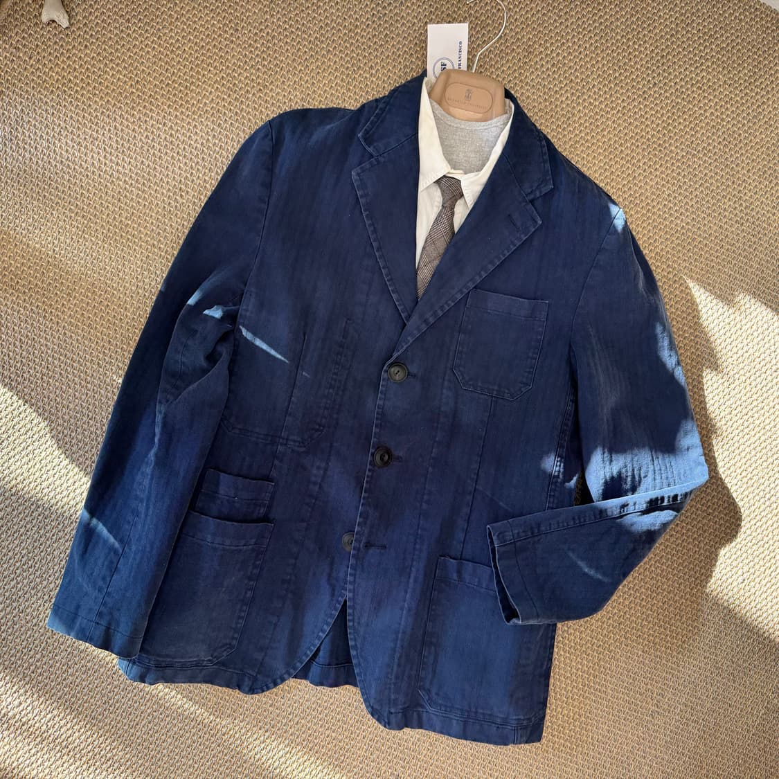 BSF 이탈리안 최상급 게버딘 코튼 아메카지 블레이저 필드코트 숏코트
 상품이미지2