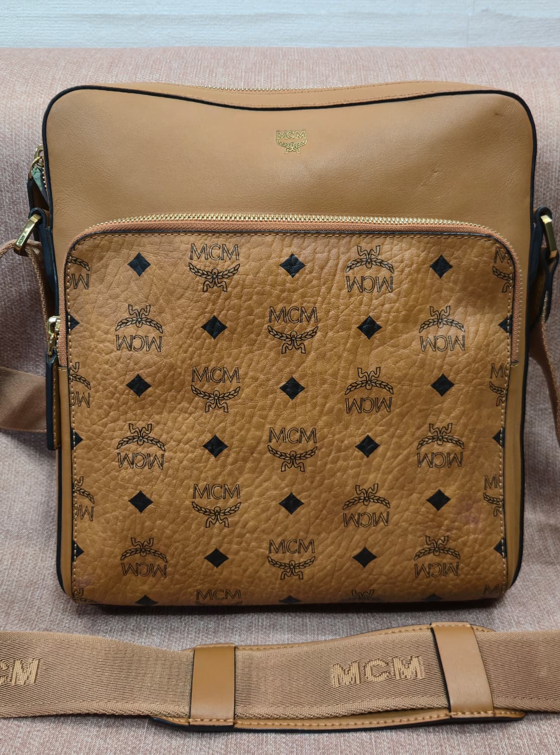 MCM 정품  비세토스 크로스백  메신저백 코냑 상품이미지1