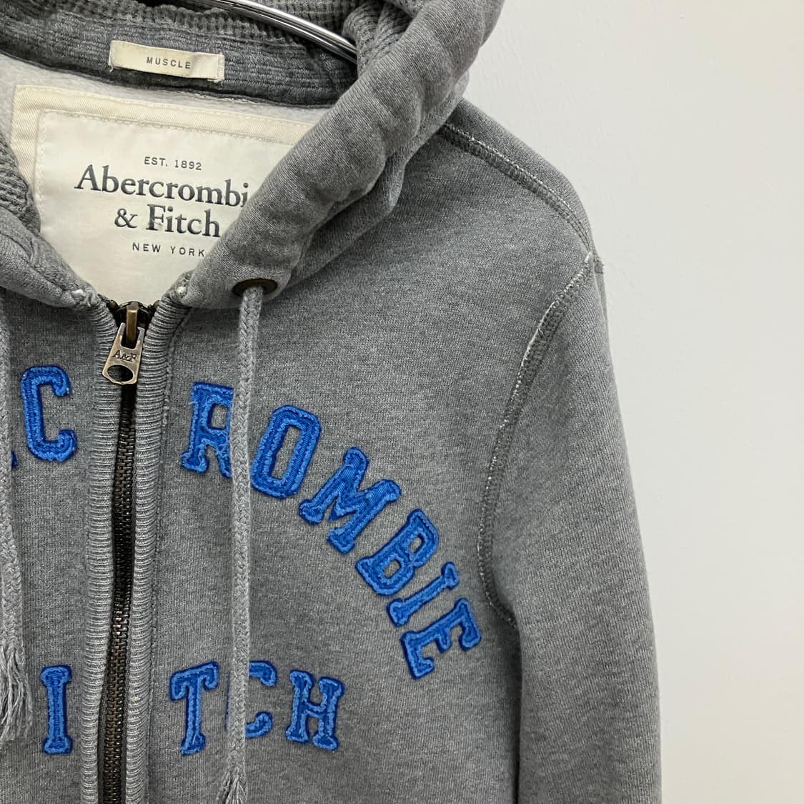 아베크롬비 그레이 후드집업 헤비코튼 상품이미지3