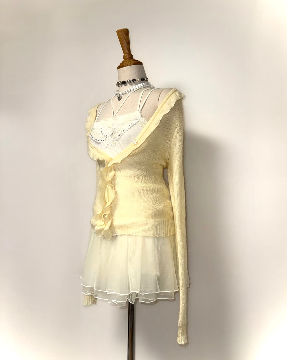 페어리 옐로우 프릴 가디건 상품이미지4