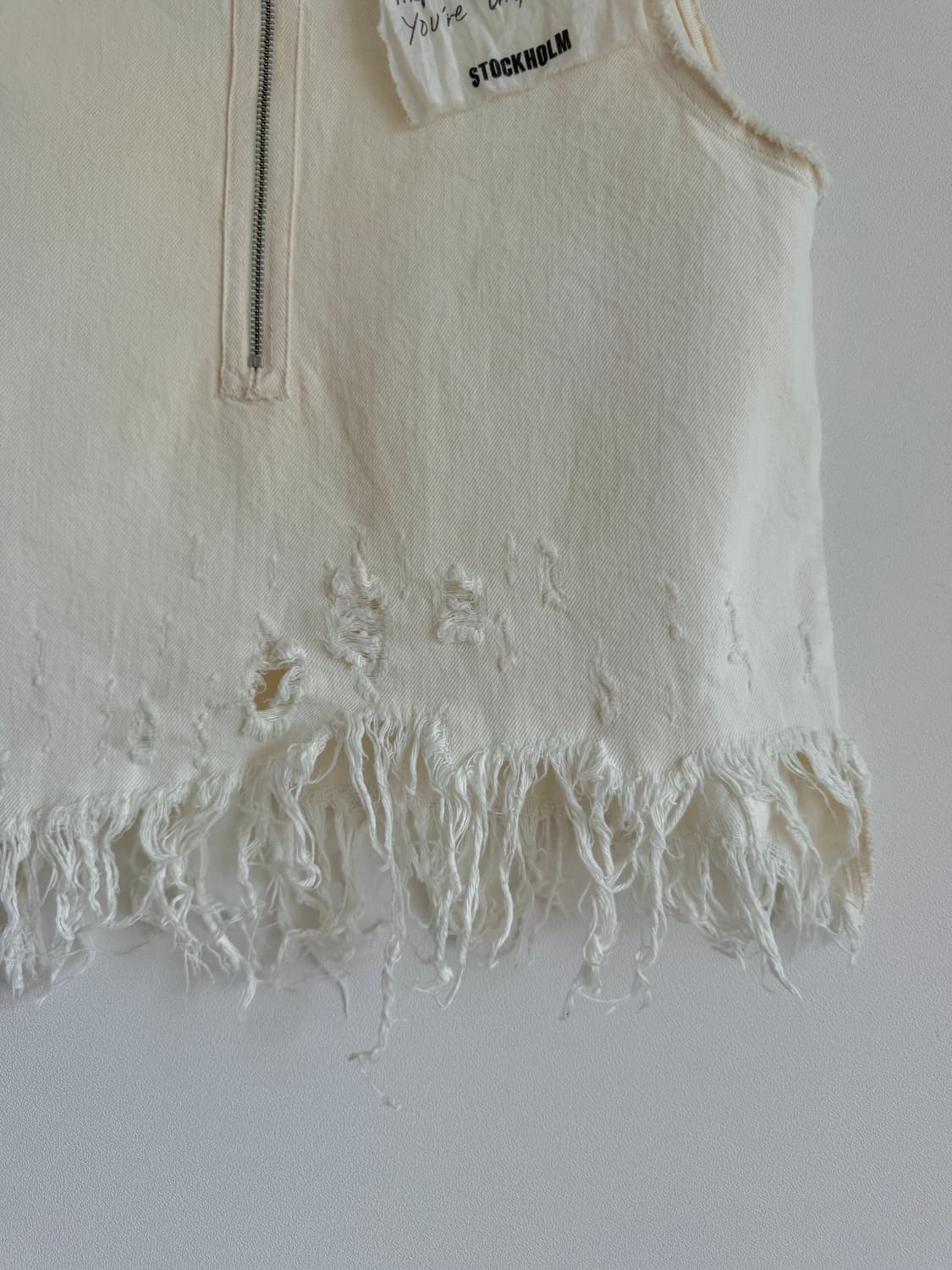 자라(ZARA) 디스트로이 코튼 슬리브리스 상품이미지5