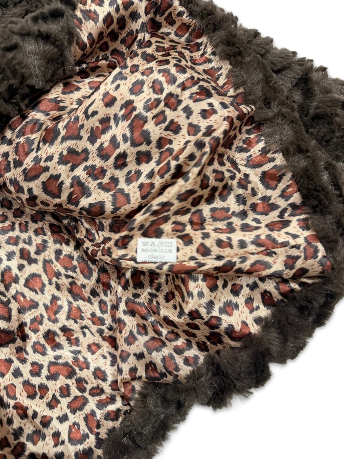 빈티지 브라운 퍼 5부 플레어 숏 코트 상품이미지4