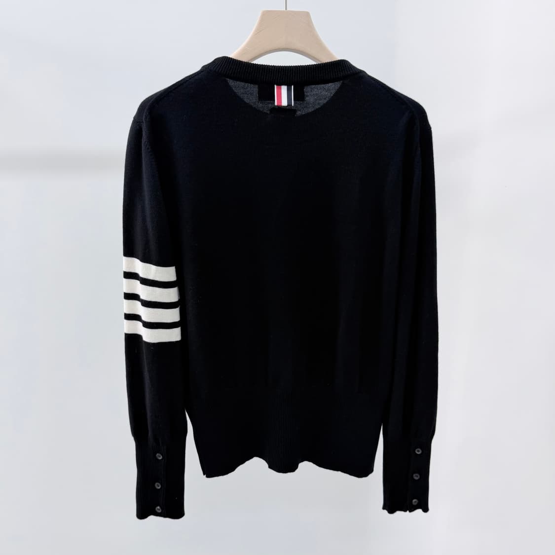 [미사용/2] 톰브라운 사선완장 인타르시아 아이콘 울 니트 블랙 상품이미지5