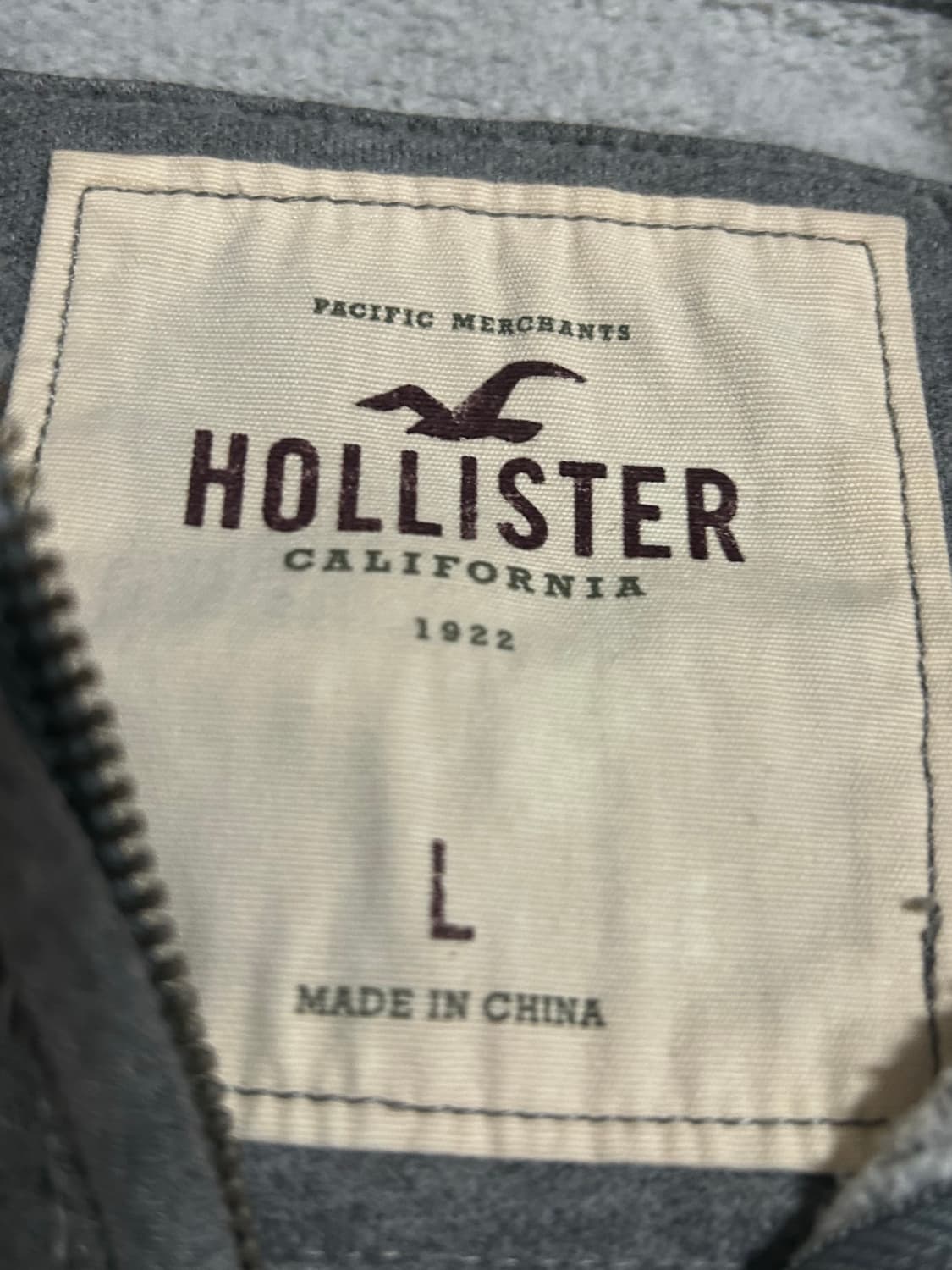홀리스터 그레이 사이드로고 후드집업 상품이미지3
