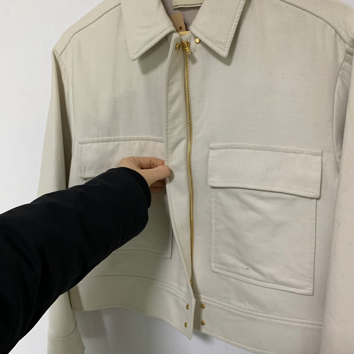 유나이티드 애로우즈 도쿄 크롭 울 집업 자켓 아이보리 일본 빈티지 상품이미지5
