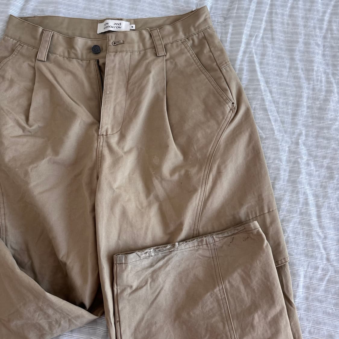 NOWANDTOMORROW 치노 팬츠(베이지) 상품이미지2