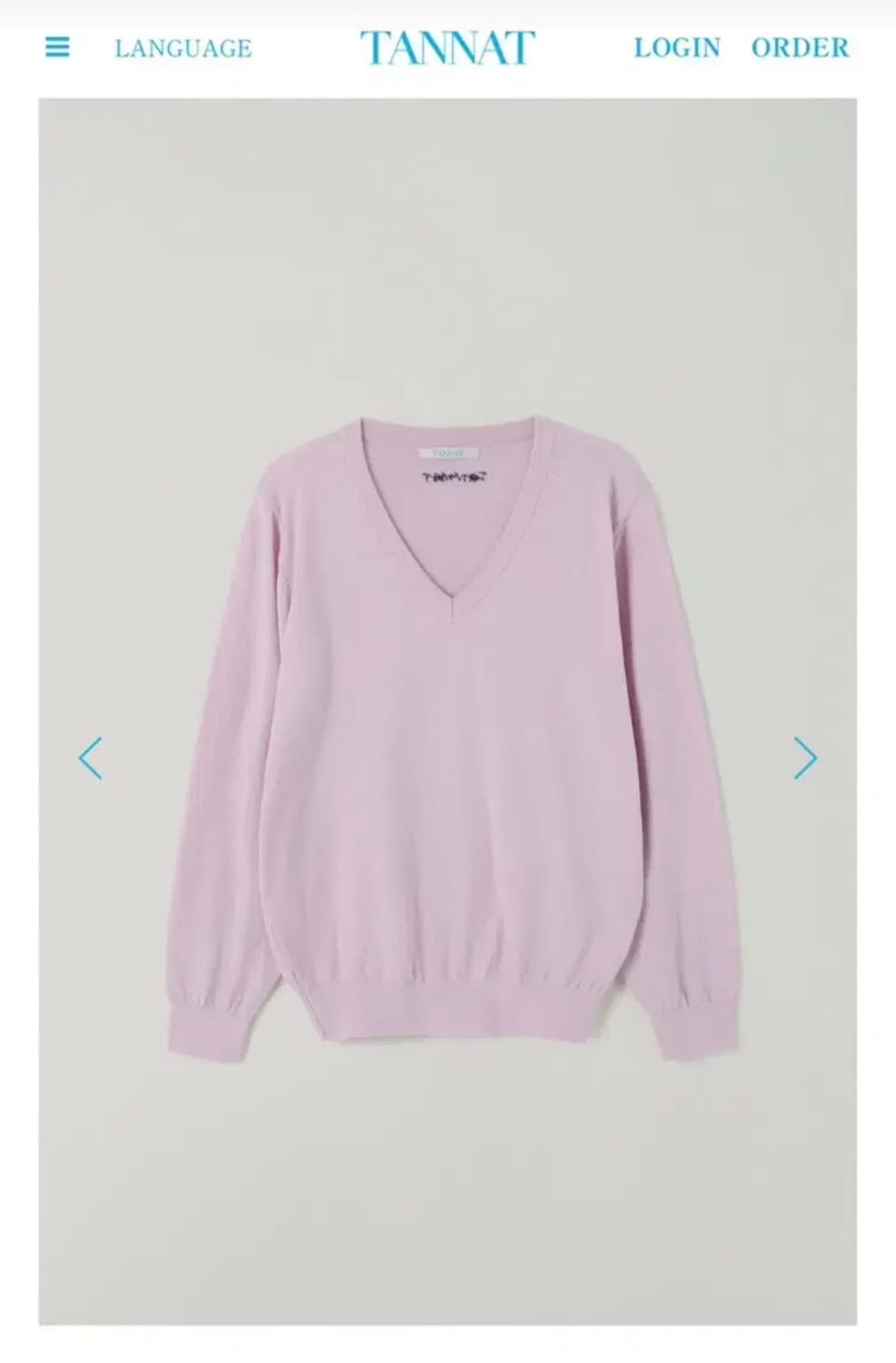 Tannat 타낫 cotton low neck cardigan 핑크 상품이미지1