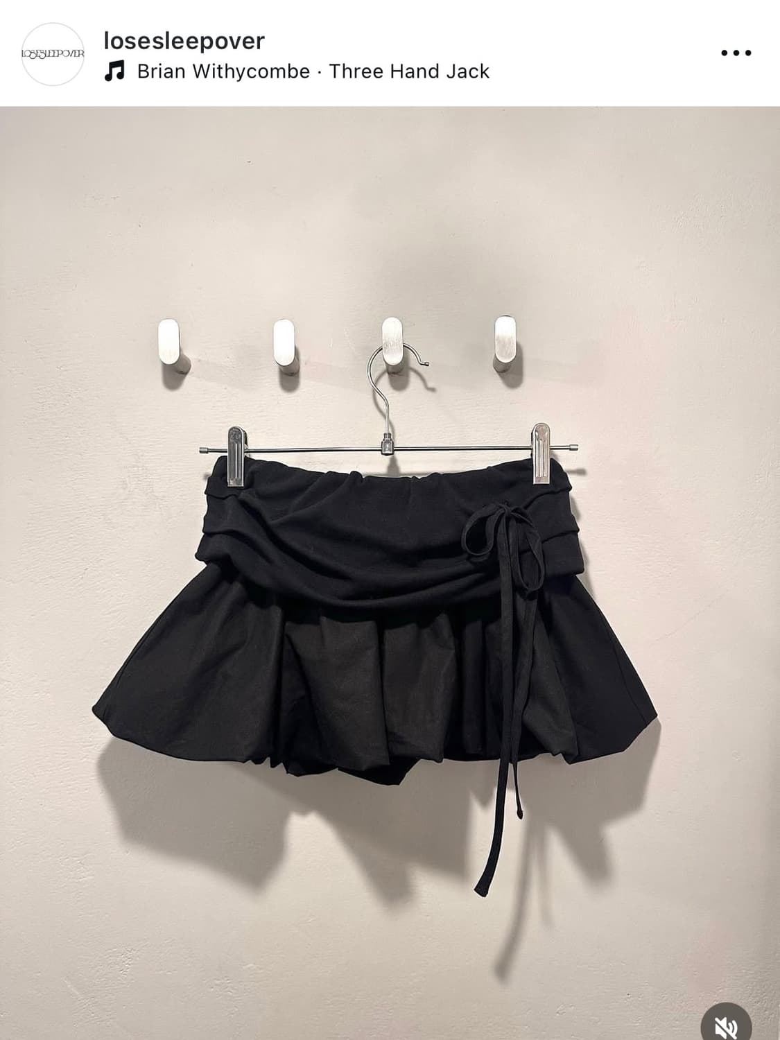 루즈슬립오버 리본 펌킨 워머 스커트 미니 S 상품이미지1