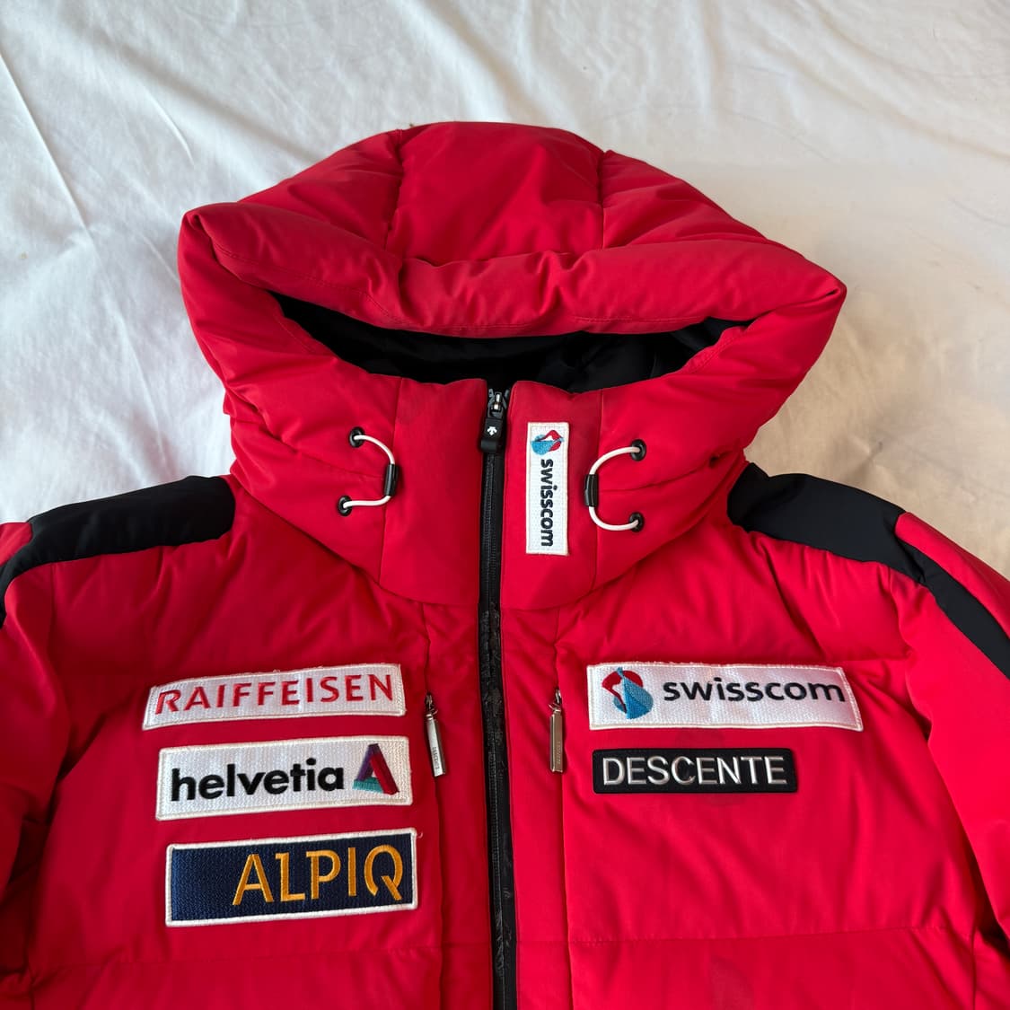 2+1) 데상트 스위스 스키팀 패딩 레드XXL 상품이미지4