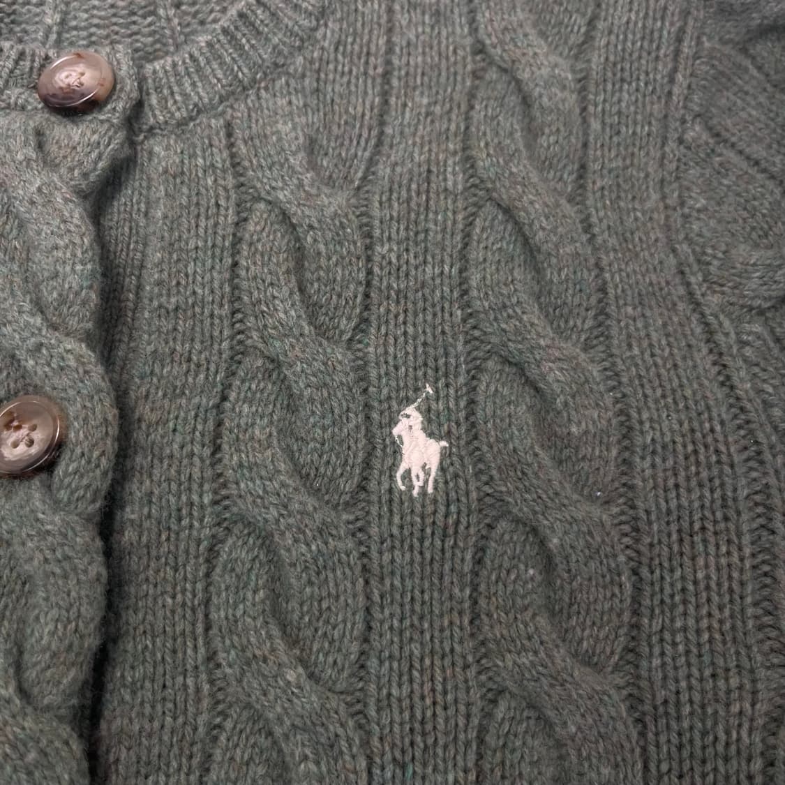 W 95 폴로 랄프로렌 캐시미어 꽈배기 가디건 상품이미지4