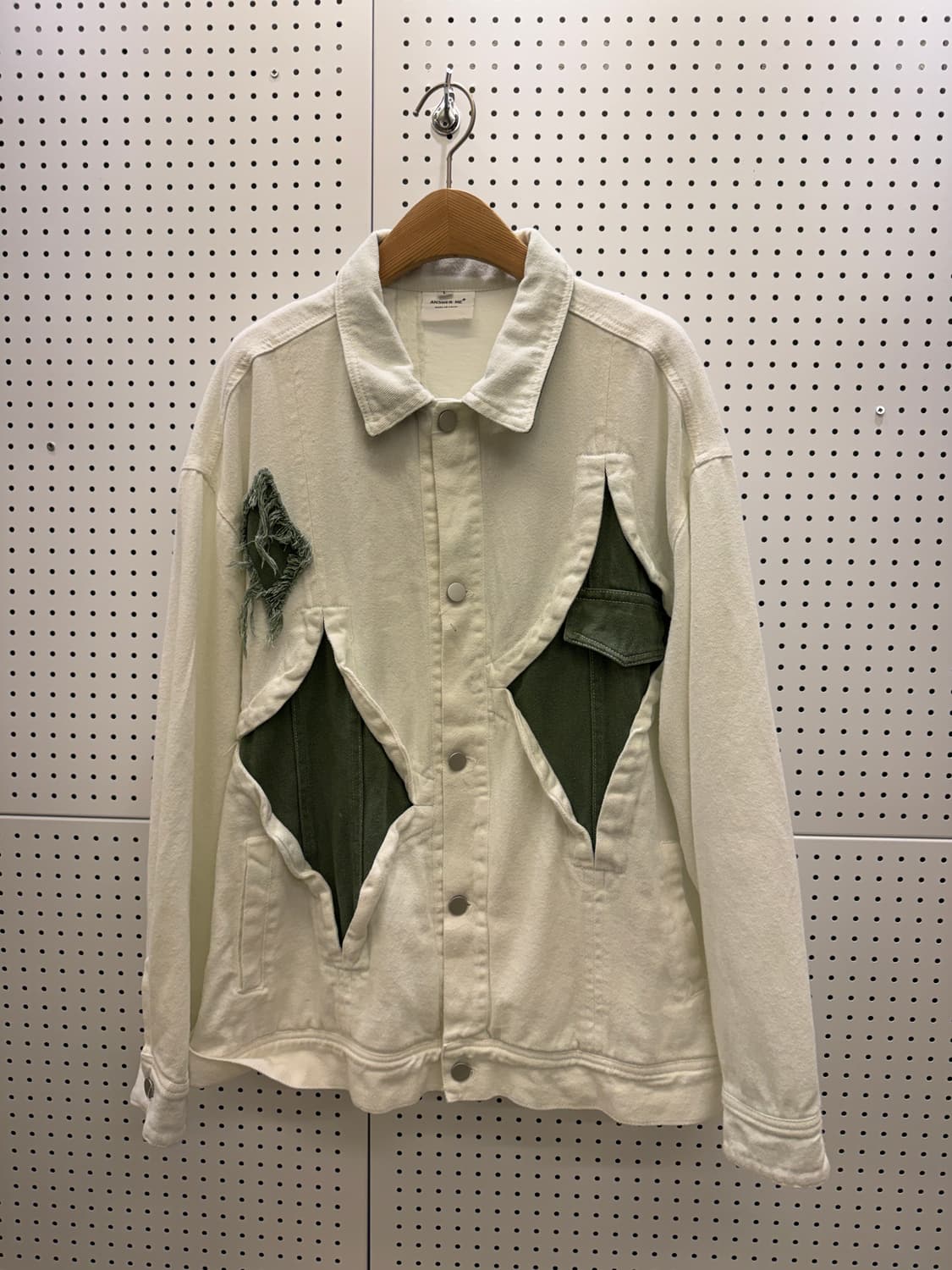 빈티지 스타일 화이트 데님 자켓 U1497 상품이미지2