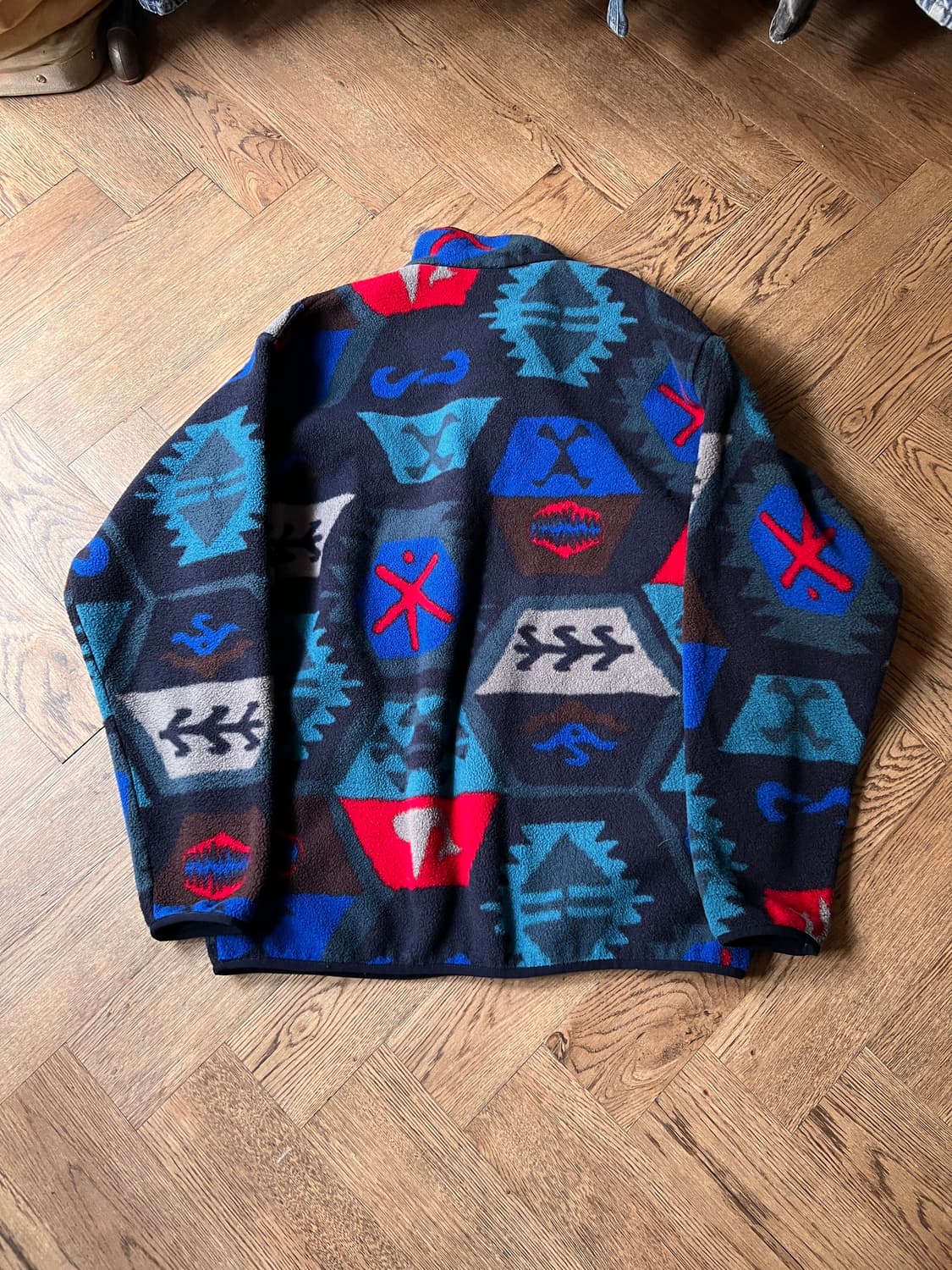 [L]파타고니아 신칠라 멕시코제 아즈텍 패턴 스냅 플리스 상품이미지8