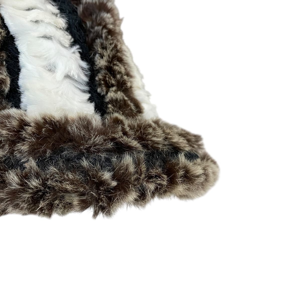 뜨개 배색 퍼 비니 햇 상품이미지6