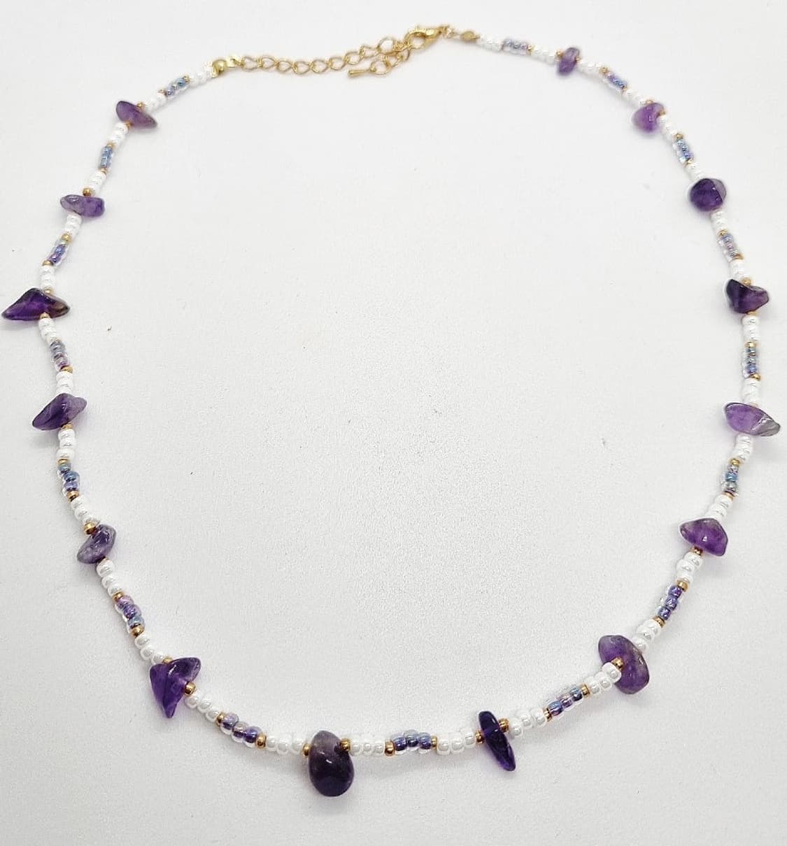 자수정 비즈 목걸이 핸드메이드 주얼리 상품이미지1