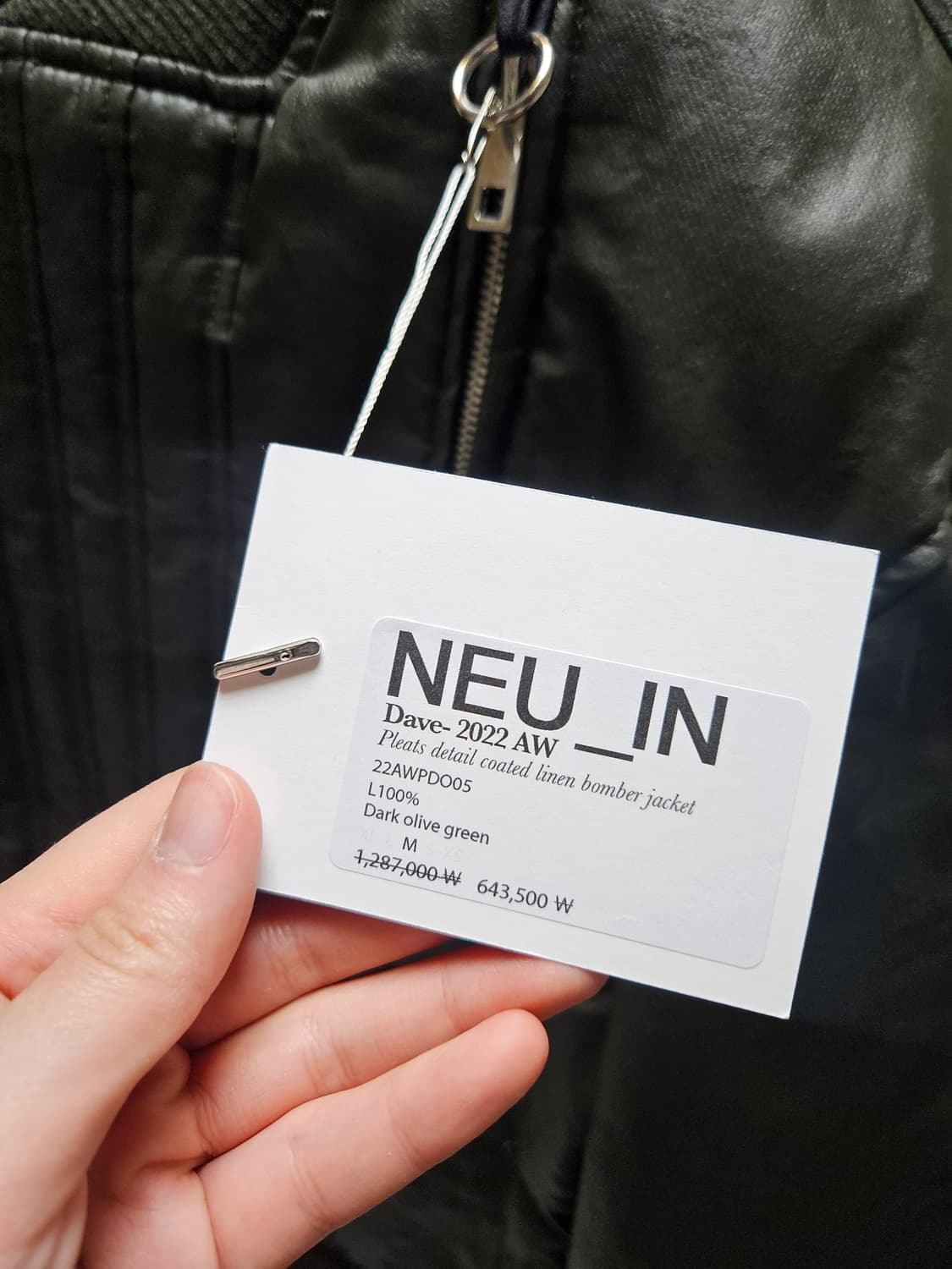 NEU_IN 자켓 M사이즈 새 제품 상품이미지4