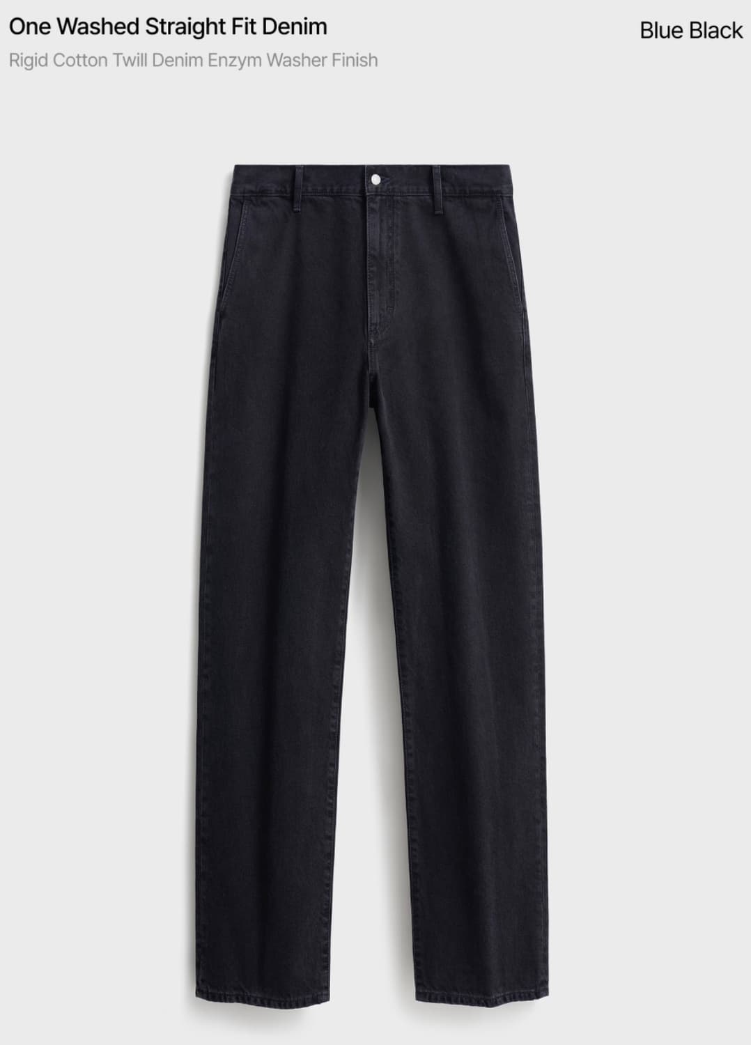 Straight Fit Denim (New) -Blue Black 상품이미지1