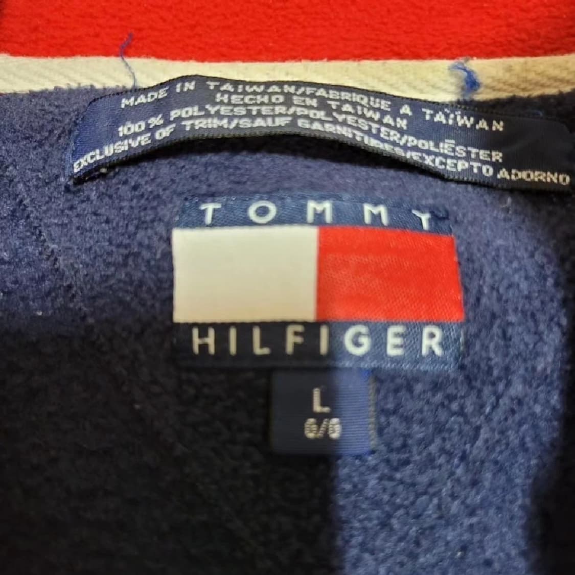 Vintage TM 타미힐피거 90s 빅로고 후리스 상품이미지3