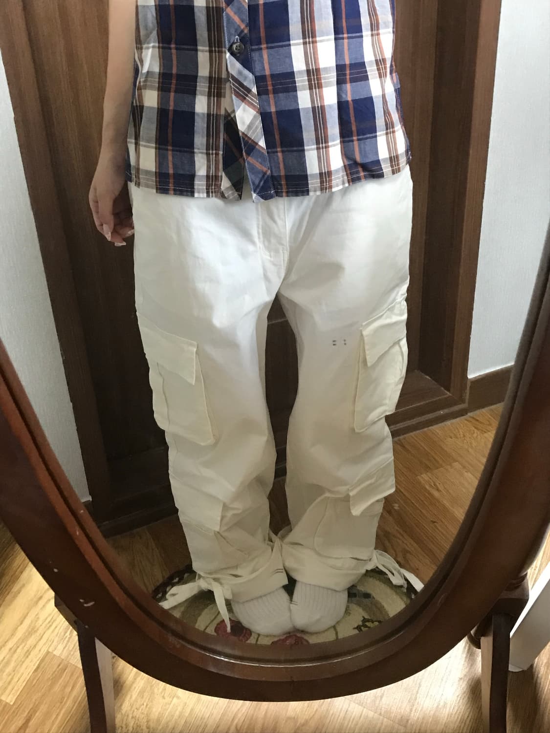 Nvfelix vintage white cargo pt 상품이미지1