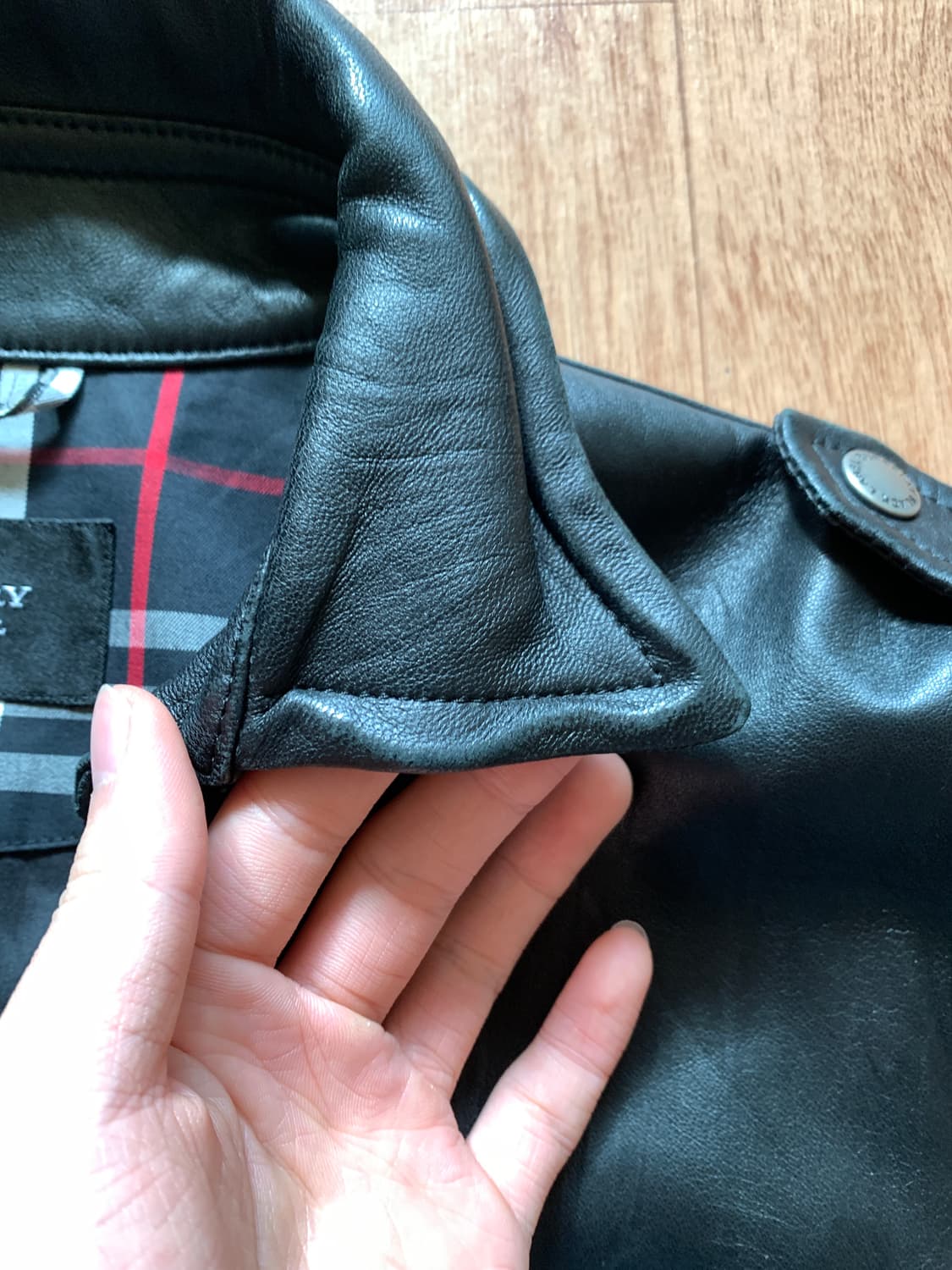 버버리 블랙라벨 양가죽 자켓 L 상품이미지5
