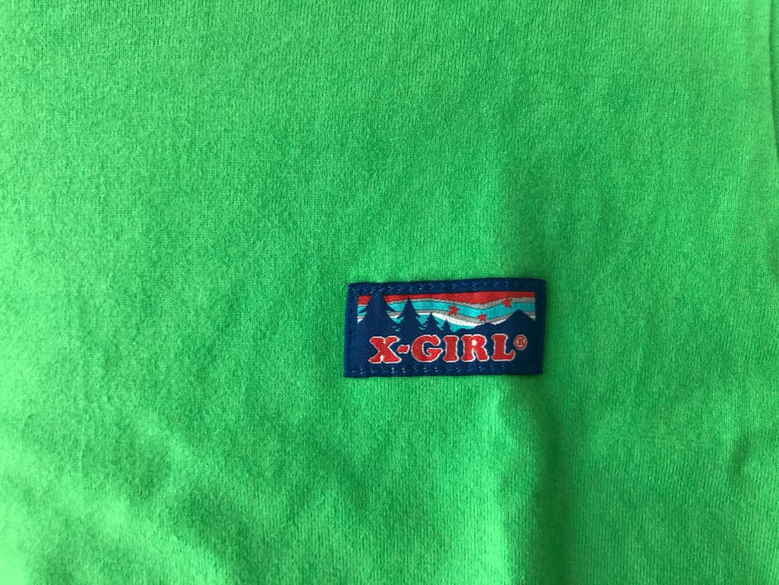 엑스걸 X-girl 그린 반팔티셔츠 size 1 상품이미지7