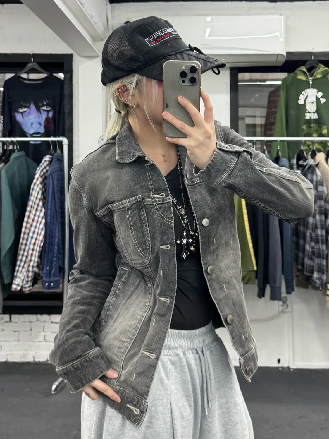 VTG 워시드 데님 자켓 상품이미지3