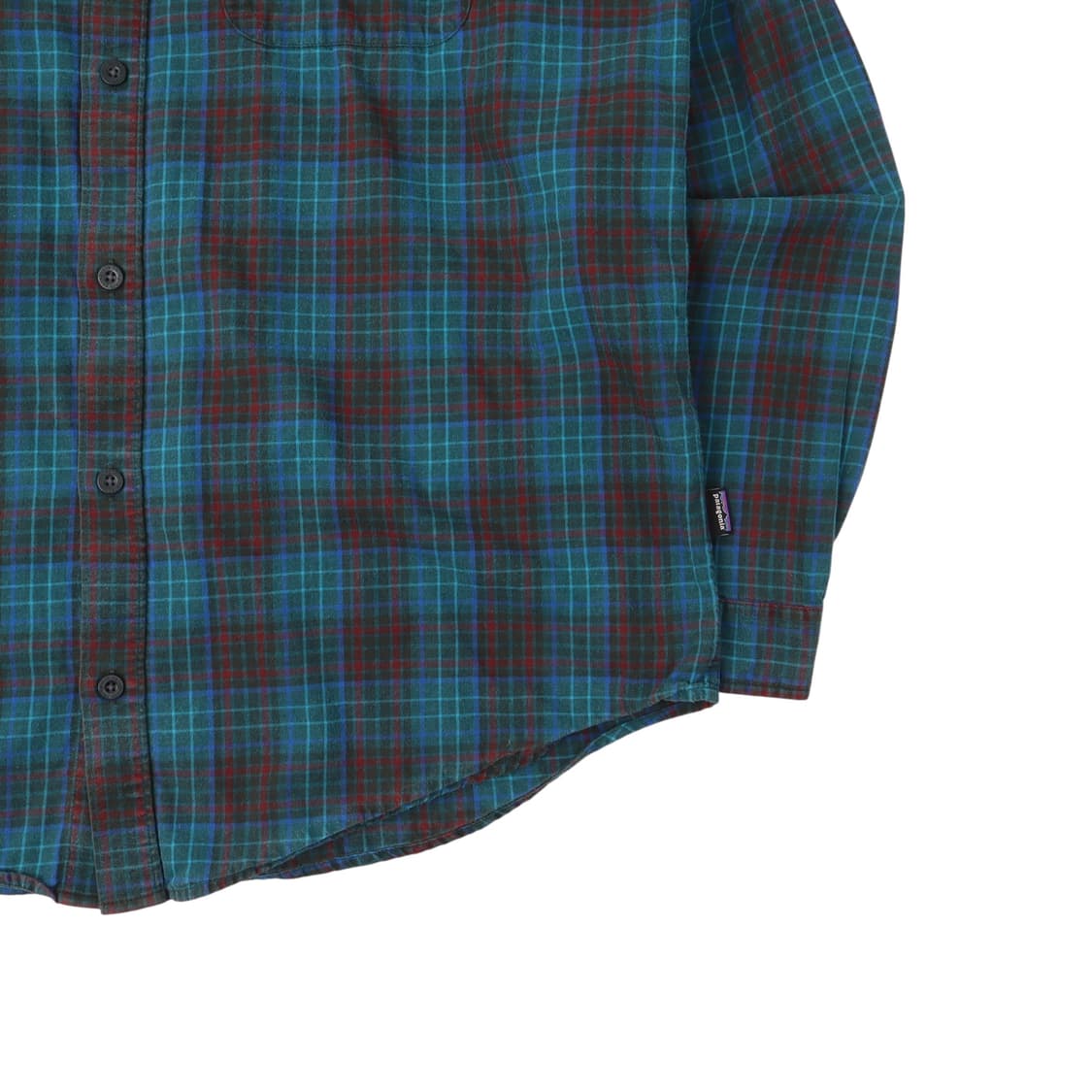 파타고니아 오가닉 코튼 블루 플레드 체크 셔츠 상품이미지4