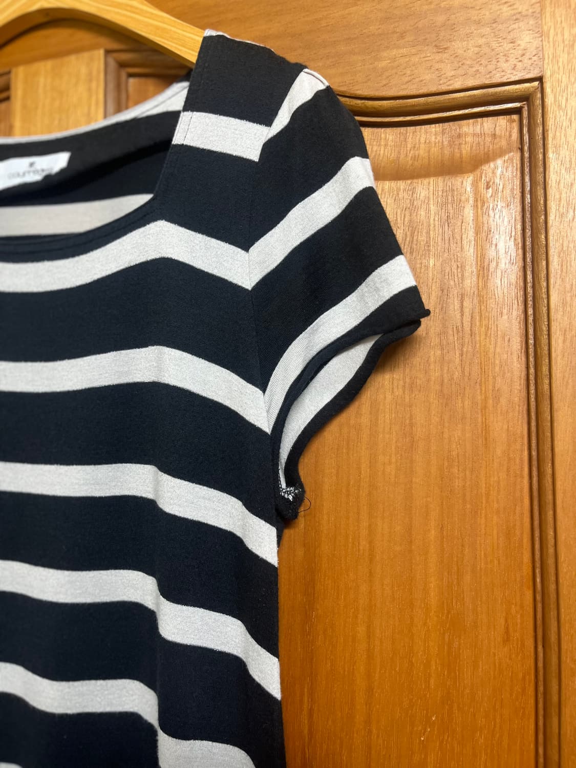 Courreges Boat Neck Striped Long T-Shirt 상품이미지3