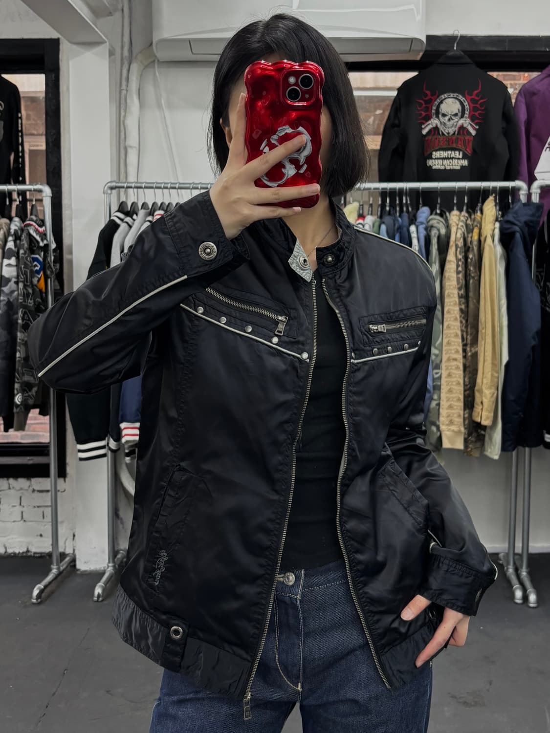 VTG 스터드 디테일 나일론 자켓 상품이미지3