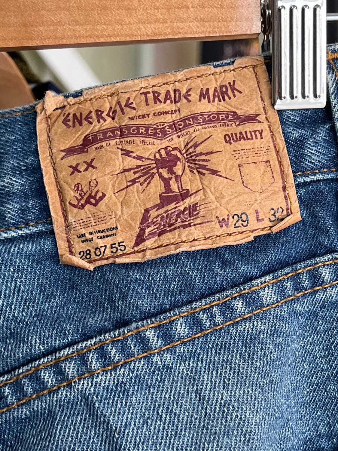 Rare Vintage 90s Energie 데님 팬츠 상품이미지3