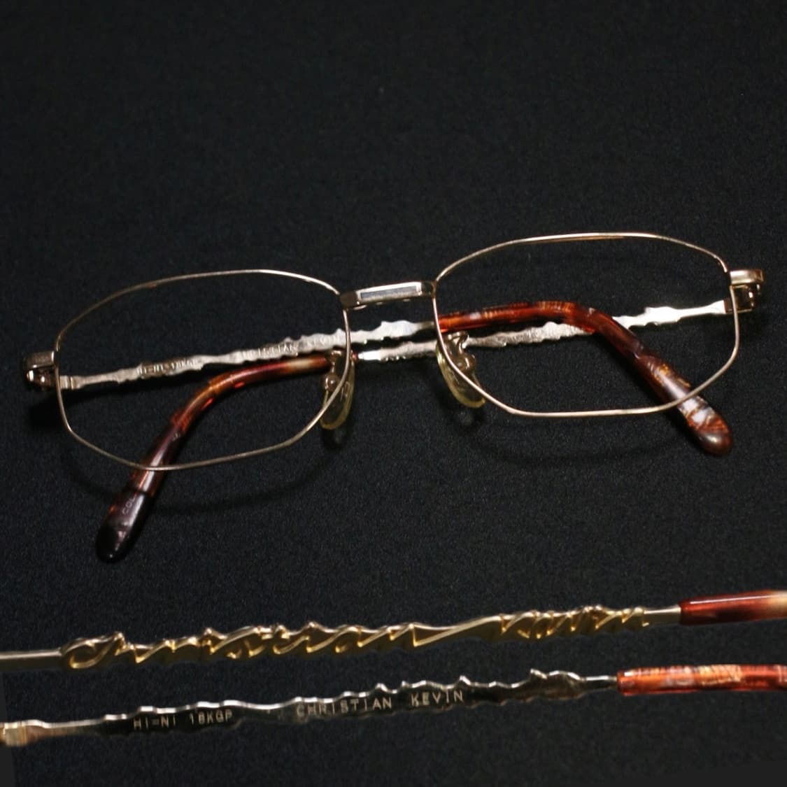 CHRISTIAN KEVIN 로고 금테 안경 상품이미지1