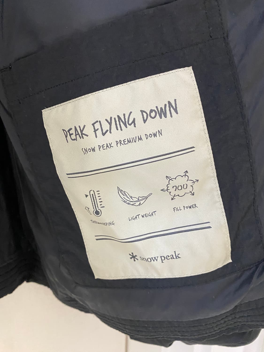 115)스노우피크 남성 경량 다운 자켓 블랙 상품이미지5