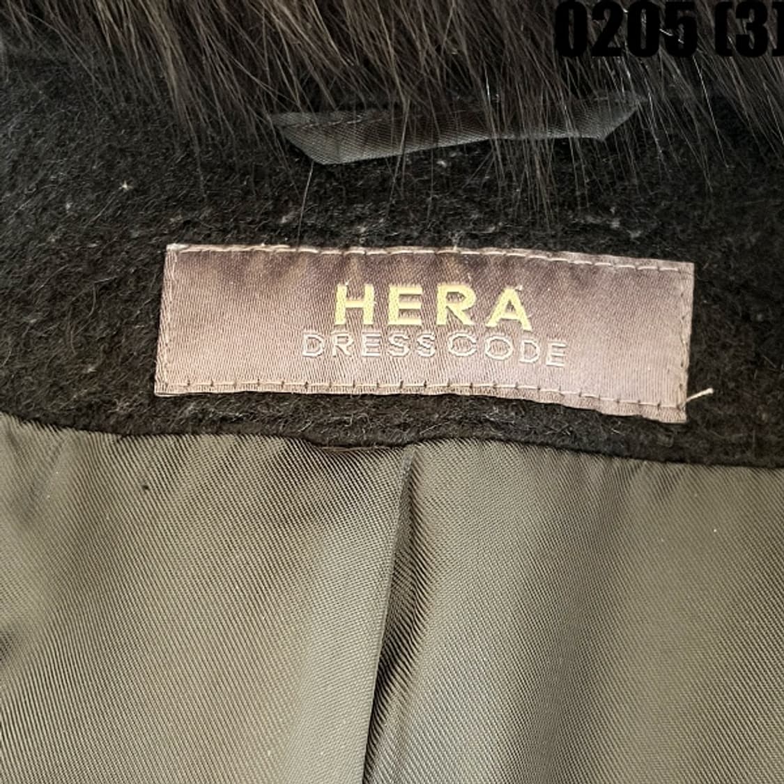 [F] 헤라드레스코드 천연 폭스퍼 후드 블랙 코트 0205(3) 상품이미지3