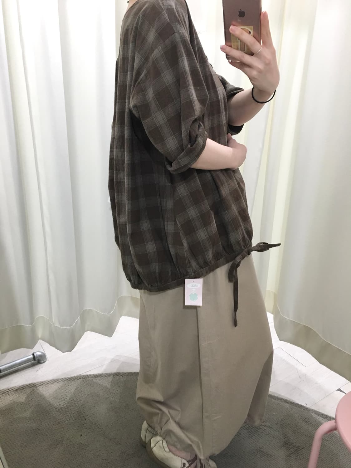cookie check blouse 상품이미지3