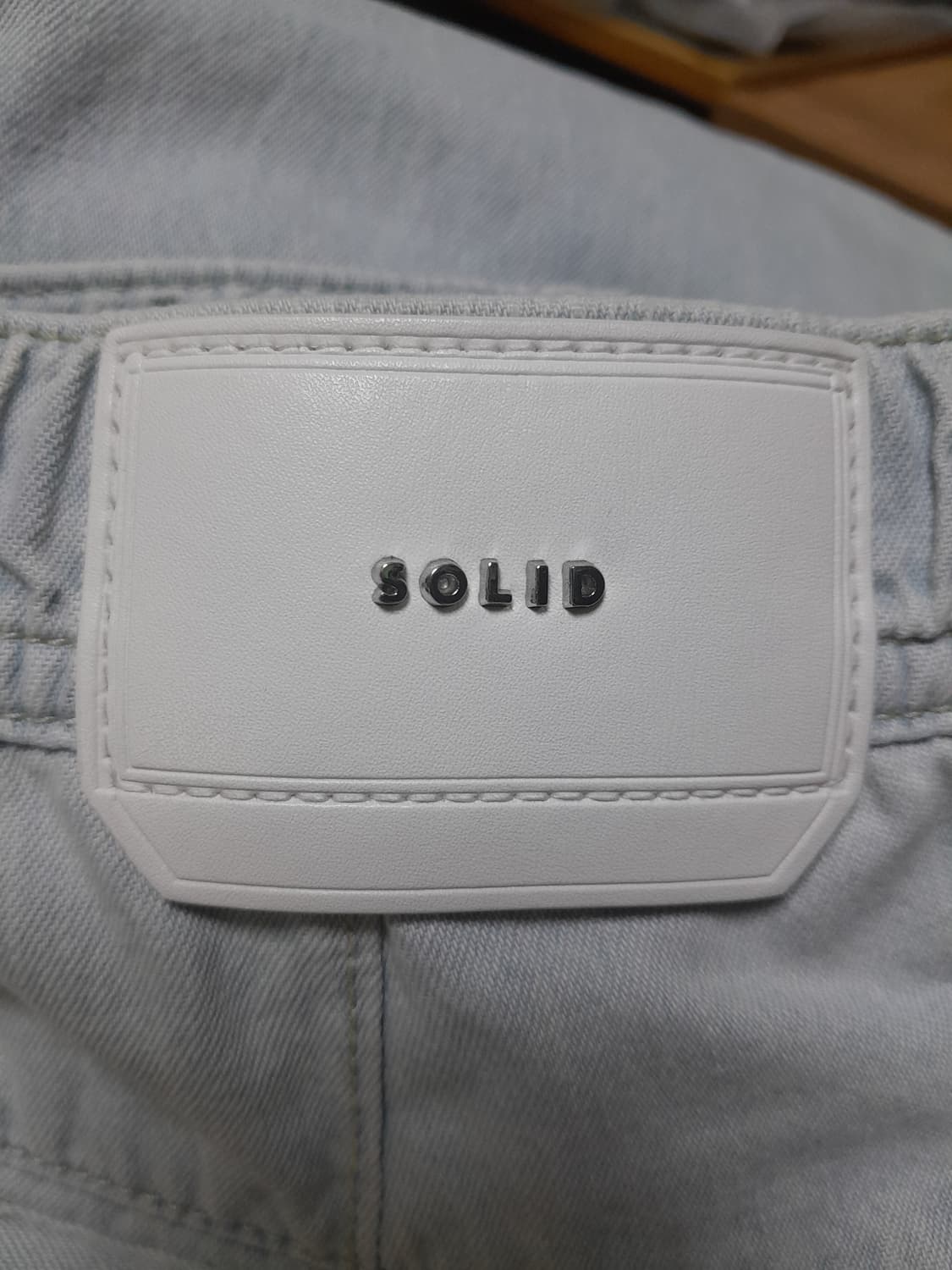 24SS 솔리드옴므 연청 밴딩 데님바지 52/36" 상품이미지8