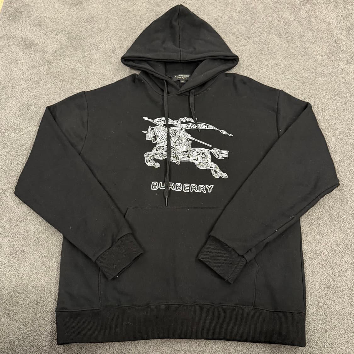 [정품] 버버리 EKD 코튼 후디 블랙 후드티 c1 상품이미지2